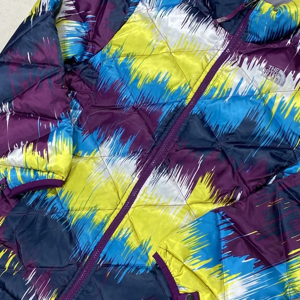 Girls Youth NWOT Sz XL 18 The North Face 550 Down Fill Jacket MultiColor Puffer